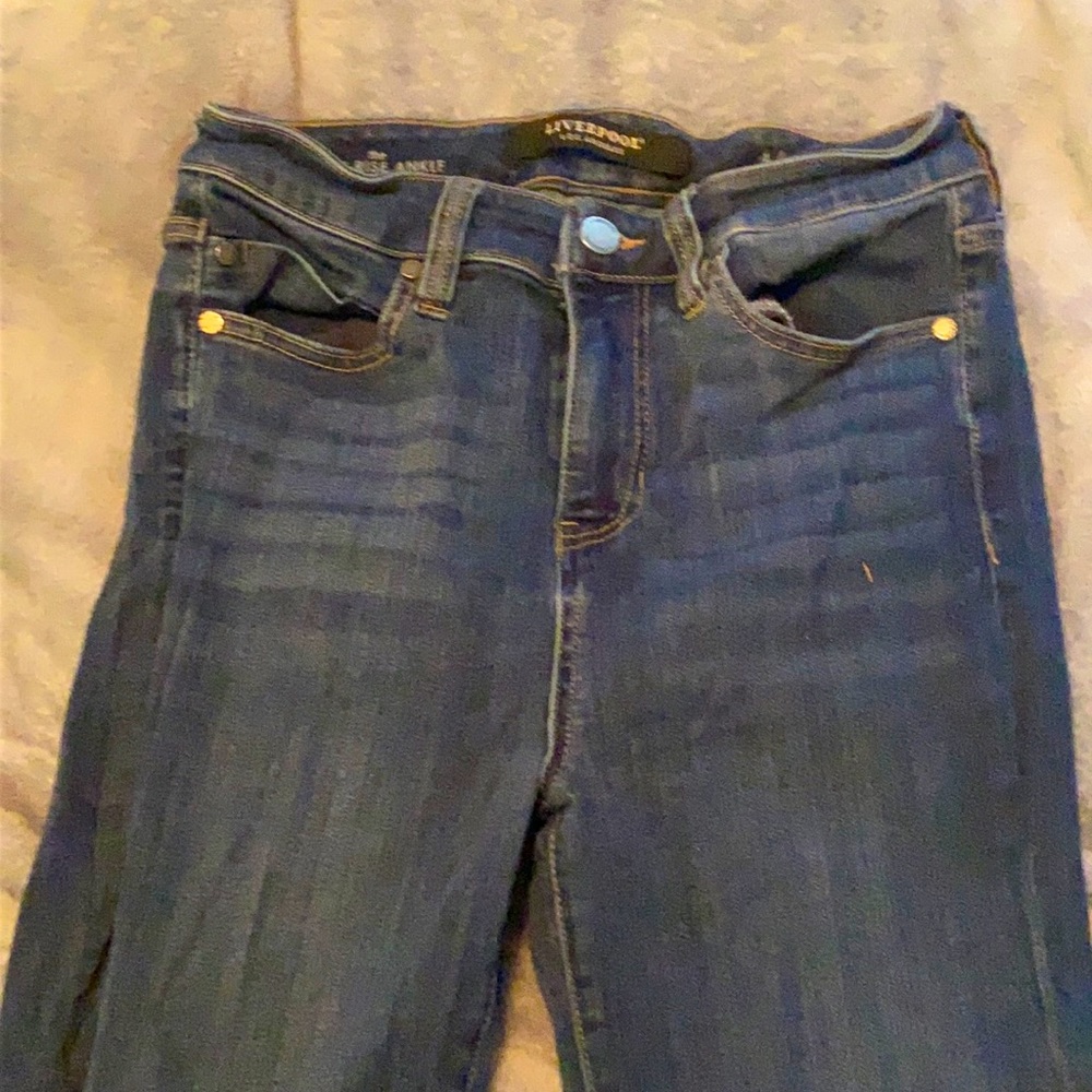 High Rise Ankle Dark Blue Jeans